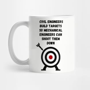 Civil Engineers Build Targets, Mechanical Engineers shoot them down Mug